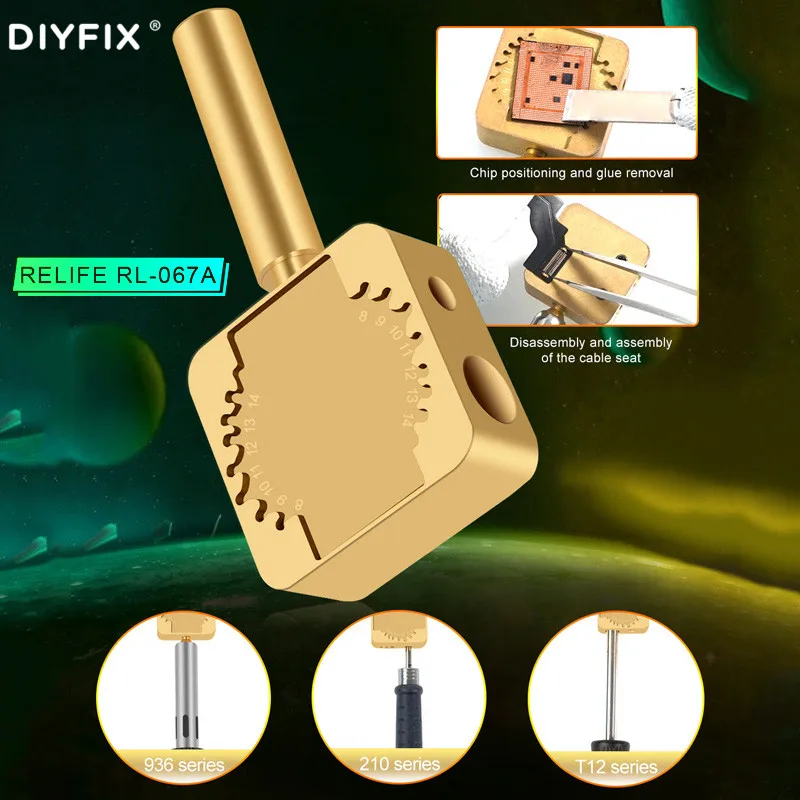 

RELIFE RL-067A Multifunctional Small Ironing Table For 936/210/T12 Series Desoldering Station Chip positioning Disassembly Tool