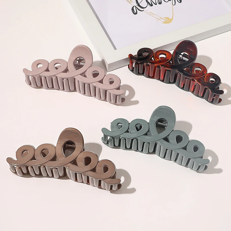 

Korean Hair Clips for Women Claw Clip Simple Geometric Circle Shape Hair Clips Girls Crab for Hair Barrettes Hair Accessories