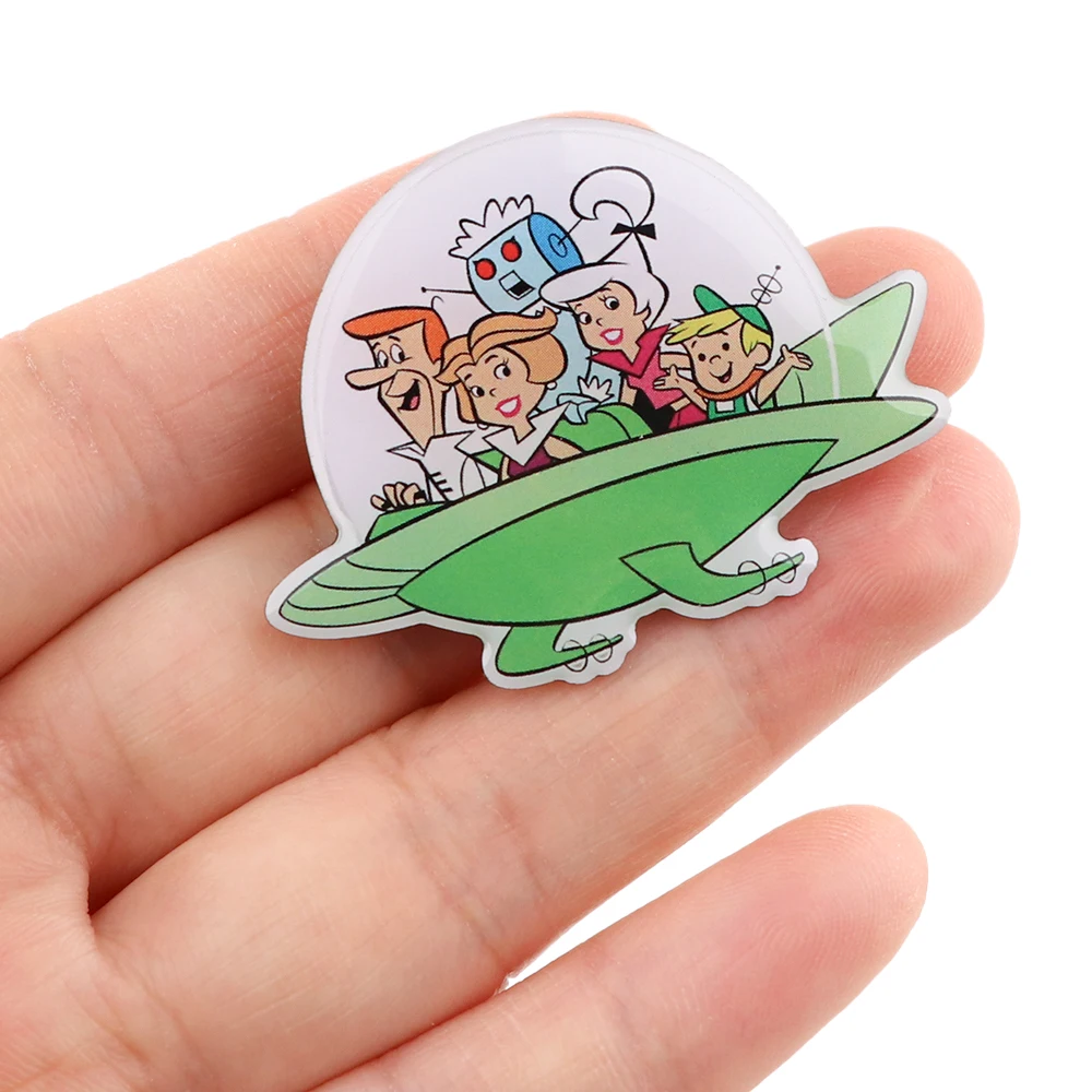 

Vintage Spaceship Enamel Pin Brooch for Clothes Briefcase Badges on Backpack Accessories Lapel Pins Decorative Jewelry Gifts