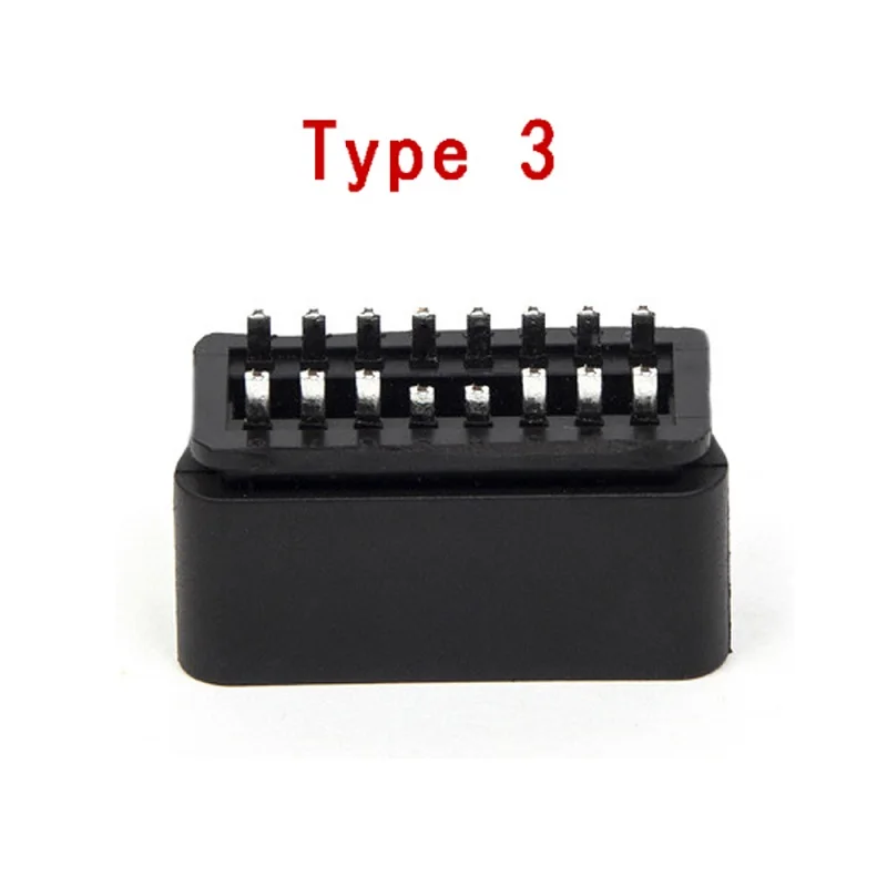 Type3 6 типов 16 PIN OBD2 Мужской автомобиль/Грузовики разъем OBDII J1962 разъем проводка для диагностического инструмента DIY оболочки - Цвет: Type3