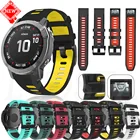 Ремешок силиконовый для наручных часов Garmin Fenix 7 7X 6 6X Pro 5X 5 Plus 3HR 935 D2, 26 дюймов 22 мм