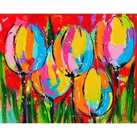 amtmbs colorful flower tulips diy painting by numbers adults for drawing on canvas handpainted picture by numbers wall art decor