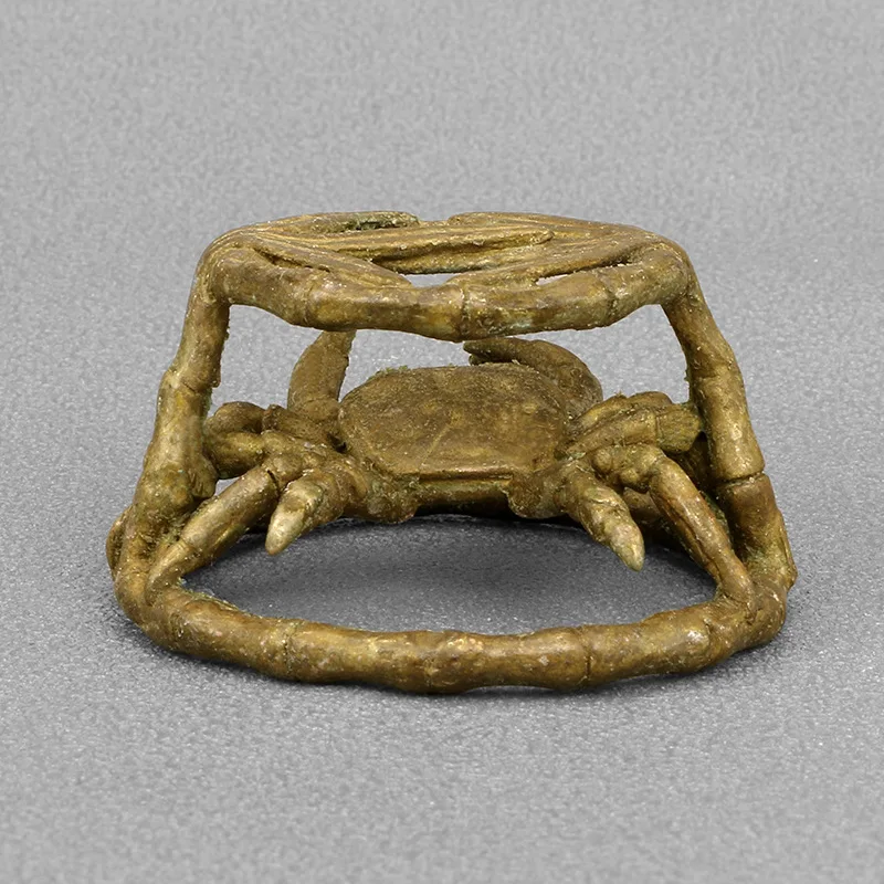

Античные латунные бамбуковые листья, статуэтка краба, миниатюрные Креативные украшения для чая и домашних животных, аксессуары для декора, ...
