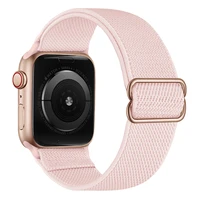 adjustable elastics nylon strap for apple watch band 44mm 42mm 40mm 38mm iwatch series se 6 5 4 3 2 1 wristband loop replacement