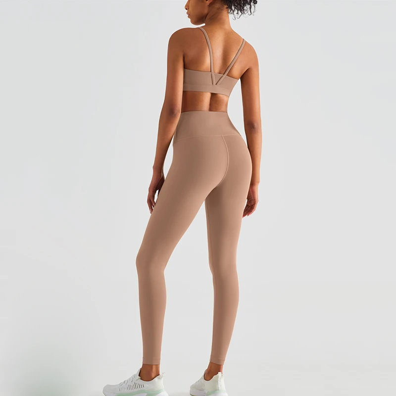 

Fashion Sportwear Set Naked Feel 2PC Gym Fitness Bra With High Waist Leggings Workout Tracksuit Ropa De Deporte Para Mujer Gym