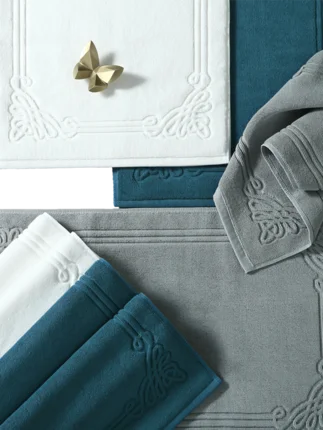 Впитывающее напольное полотенце из 100% хлопка нескользящий коврик для ванной