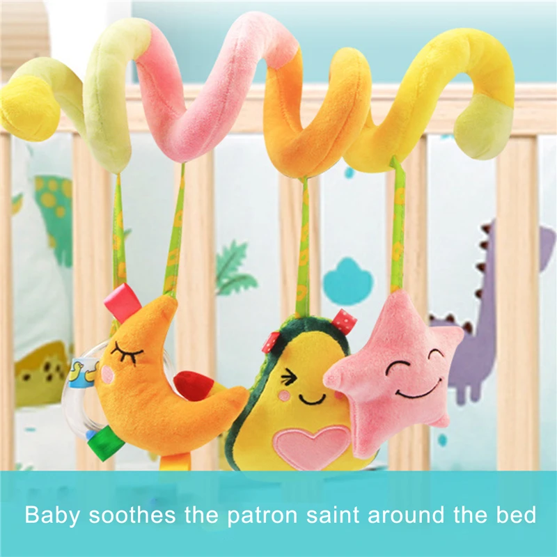 

New Hot Sale Baby Bed Crib Spiral Stuffed Fruit Built-in Sounder, Teether Wind Chimes Educational Toy for Boys /Girls Wholesale