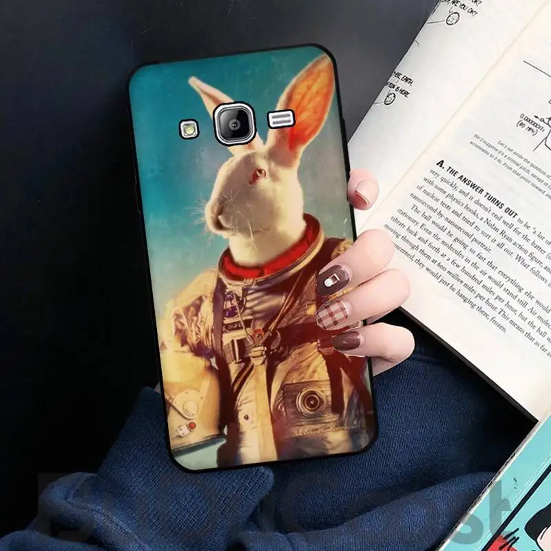 

Riccu cat Astronaut dog fox Space Moon universe Phone Case For Samsung Galaxy J7 J6 J8 J4 J4Plus J7 DUO J7NEO J2 J7 Prime