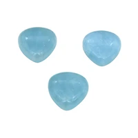 5pcs natural stone genuine aquamarine cabochon heart shape 25x25mm a quality for jewelry making diy pendant rings earings