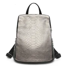 100% Original Genuine Leather Designer Crocodile Pattern Women Ladies Daily Backpacks Female Fashion Cowhide Bags Knapsack