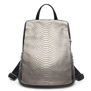 100 original genuine leather designer crocodile pattern women ladies daily backpacks female fashion cowhide bags knapsack free global shipping
