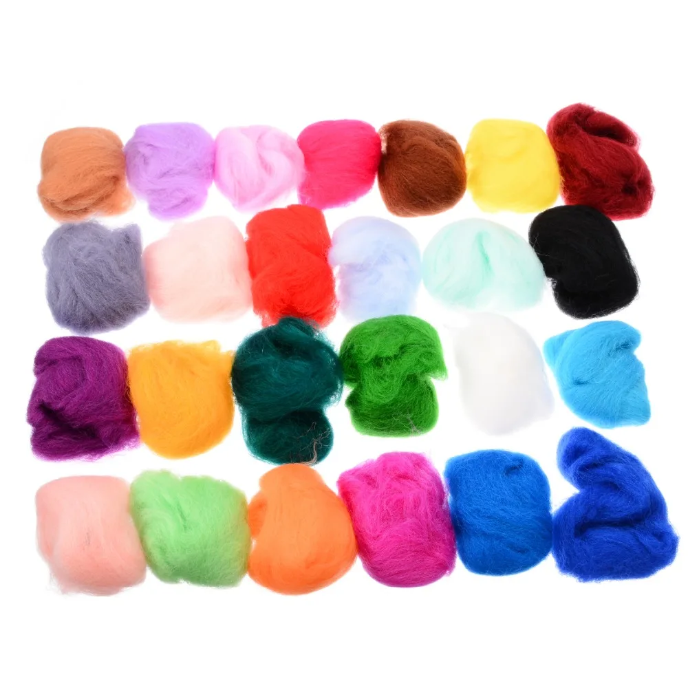Набор для валяния шерсти с иглой 25 цветов|Комплект рукоделия| |