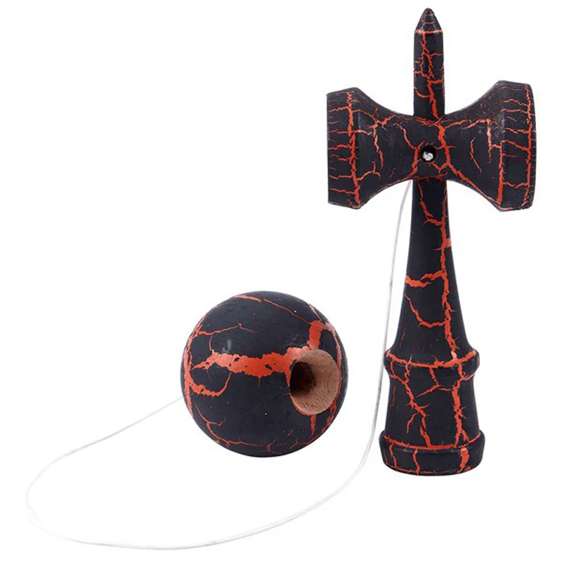 New Full Crackle Wood Kendama Ball Education Traditional Game Toy New|wooden kendama|kendama ballkendama toy |