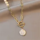 Женское Ожерелье из натурального пресноводного жемчуга, винтажное