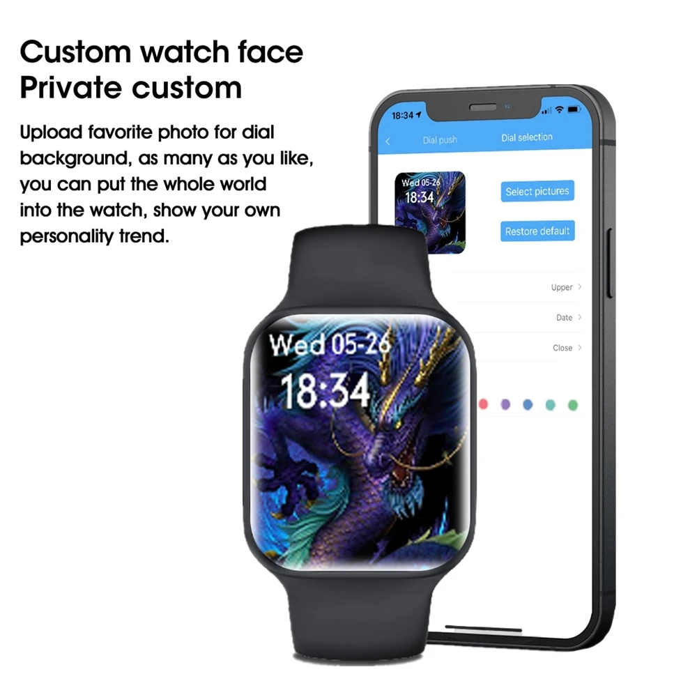 LYKRY IWO W37 Pro Series 7 Smart Watch 1.75inch Square Screen Women Men's Watches Heart Rate Monitor PK HW22 For IOS Android |