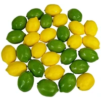 28pcsset artificial lemons and limes fake fruits decorative faux citrus fruits artificial decorations for home kitchen