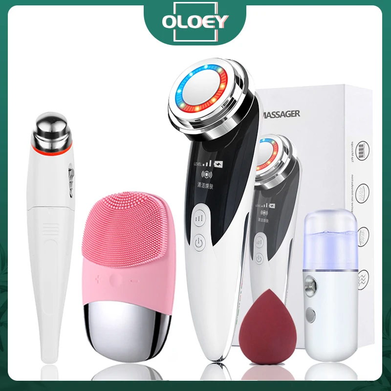 

Face Massager Eye Facial Cleansing RF EMS Mesotherapy Electroporation Facial Lifting LED Skin Rejuvenation Remover Wrinkle