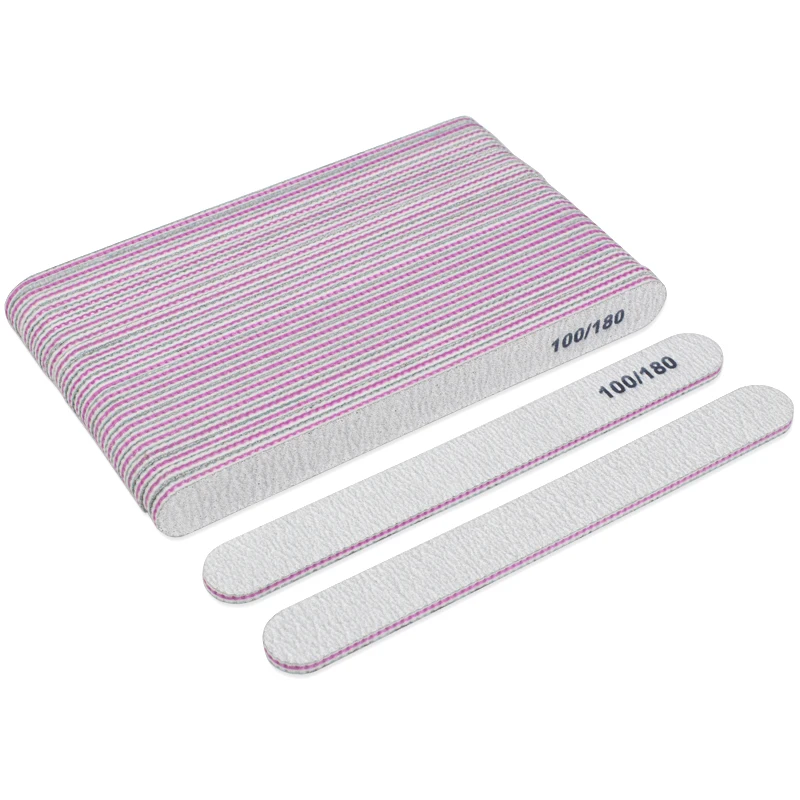 

100 pieces/batch of nail art files 100/180 wide limit strong sandpaper UV gel nail polish polishing buffer pedicure nail buffer