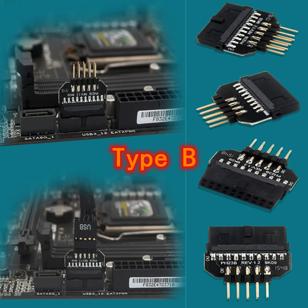 Материнская плата USB2.0 9-контактный на USB3.0 19pin разъем передней панели USB 3 0 19/20pin 2