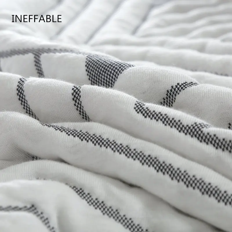 Стеганое постельное белье из 100% хлопка темно-серое покрывало Размер 230x24 5 см/245x265