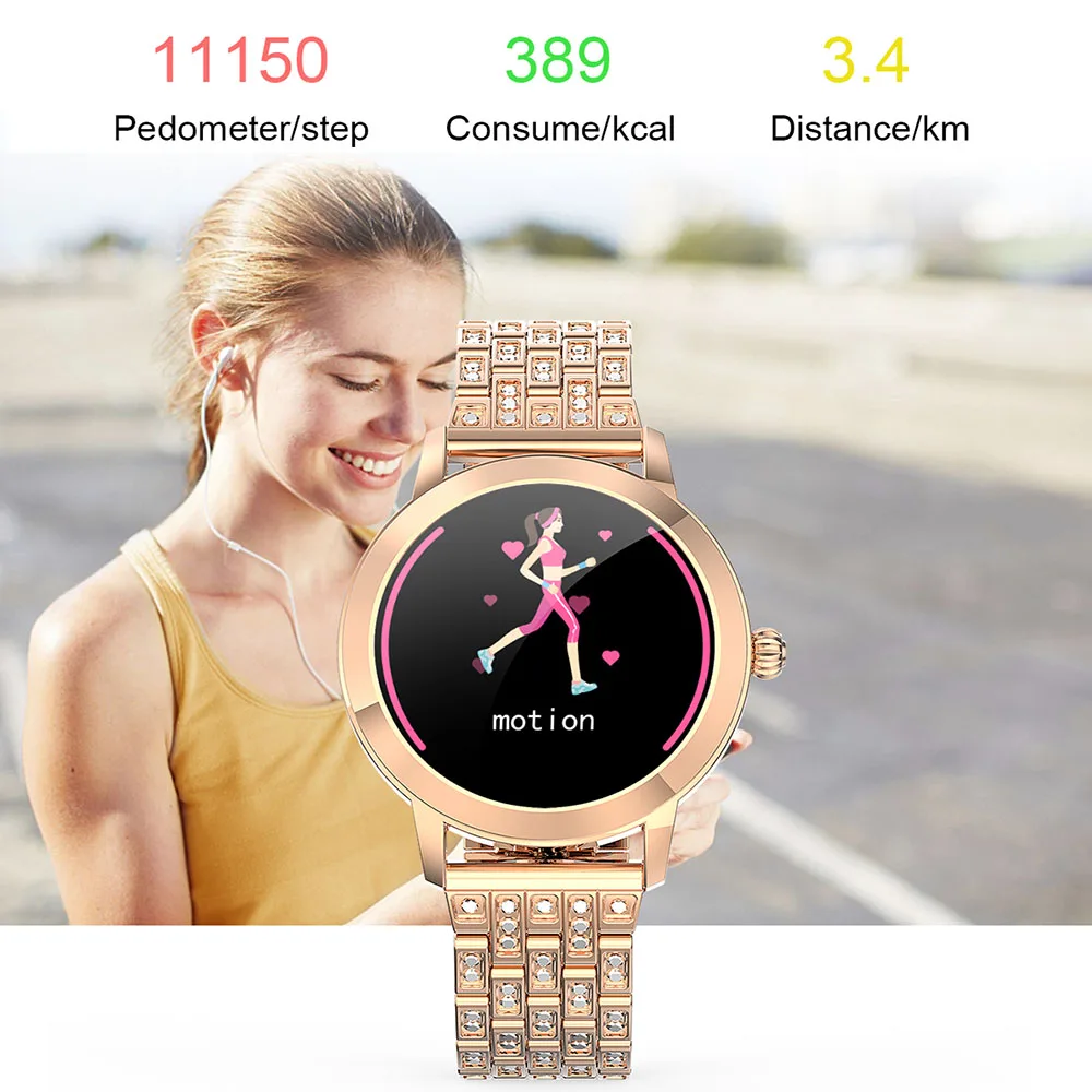 2021 Stylish Smart Watch Heart Rate BP WhatsappMessage & Call Reminder IP68 Waterproof LW10 Smartwatch Women Connect Android IOS