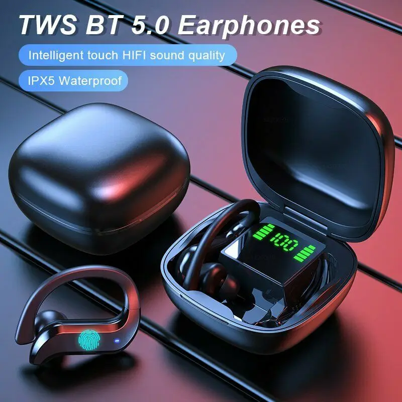 

TWS Bluetooth 5.0 Earphones Wireless Bluetooth Headphone 9D HiFi Stereo Touch Control Sport Headsets Hands-Free Calling