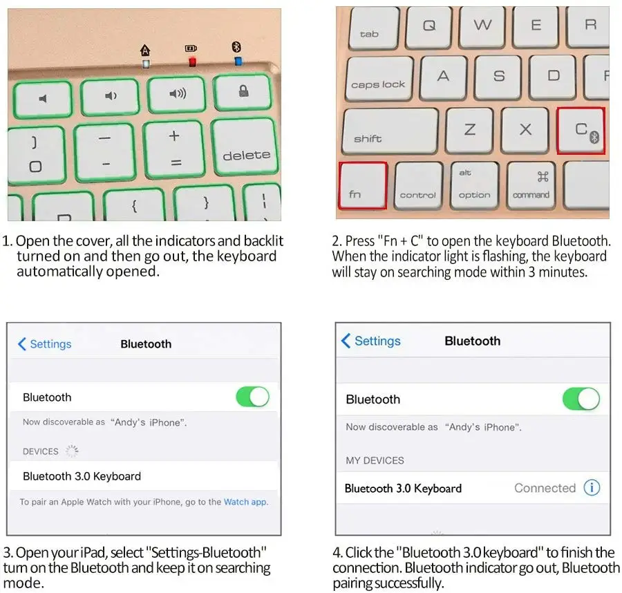 7 цветов светодиодный bluetooth планшет с подсветкой клавиатура защитным чехлом для