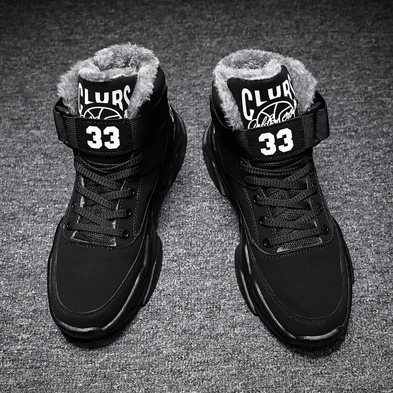 

Men's Boots Winter Sneakers Men Casual Shoes Fashion Keep Warm Snow Boots Round Head Comfortable Black Ankle Boot High Quality