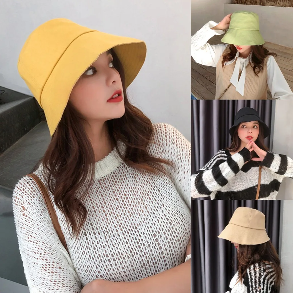 Кепка рыбака Женская Солнцезащитная Складная модная повседневная однотонная