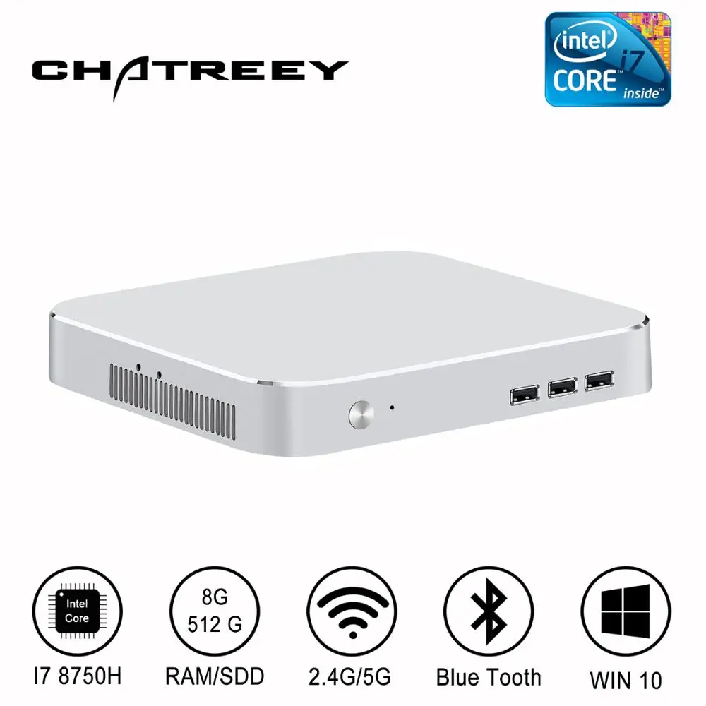 Мини ПК Intel Core 7 8750H с windows 10 4K UHD HTPC поддержкой linux игровой настольный компьютер|Мини