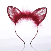 new headband for women girls colorful cute cat ear hairband new year party headwear christmas decorations gifts hair accessories