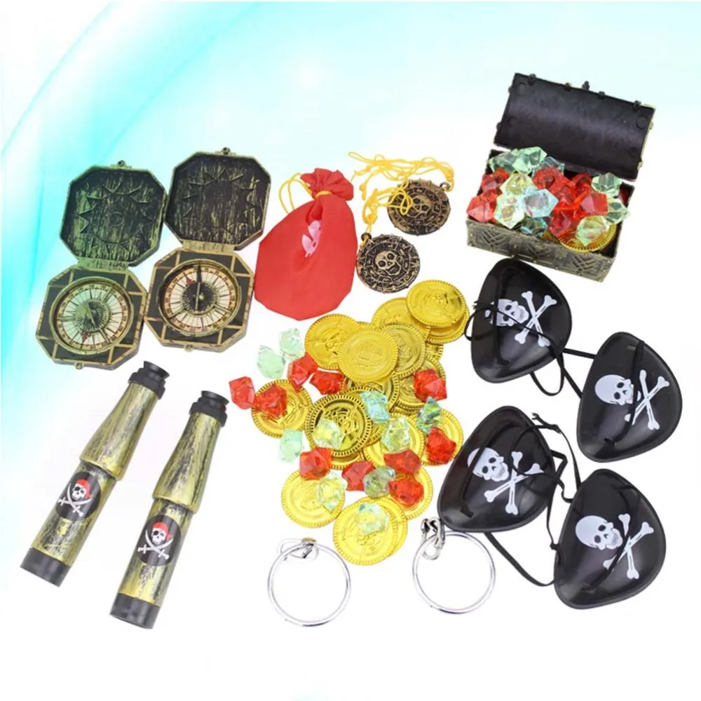 60 шт. пиратское сокровище игрушка платье реквизит косплей костюм инструменты