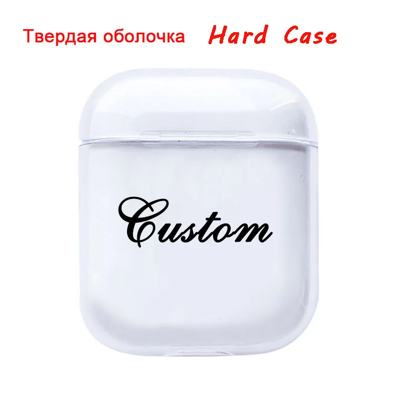 style5 Для airpod чехол на заказ с именем и узором Прозрачный жесткий пластиковый милый чехол для Air Pods DIY Индивидуальные буквы и узоры - Цвет: style5