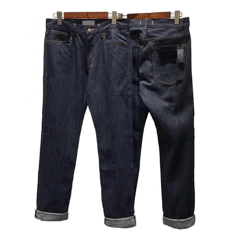 

Men Jeans Straight Large Denim Pants With Embroidered Back Armband Pantalones Hombre Male Clothing Casual MA182