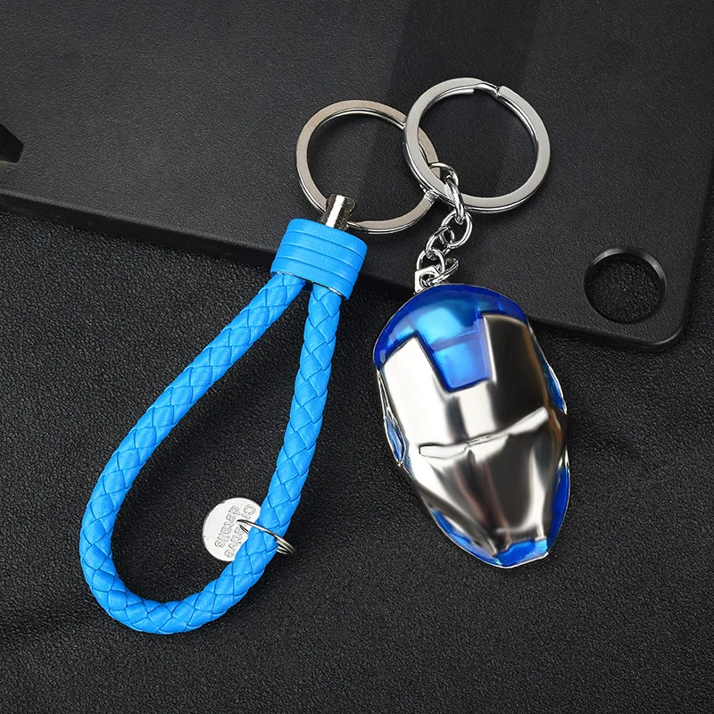 

Classic Super Hero Mask Keychain Personality Fashion Backpack Pendant Bag Decoration Car Keys Accessories Keyring Boyfriend Gift