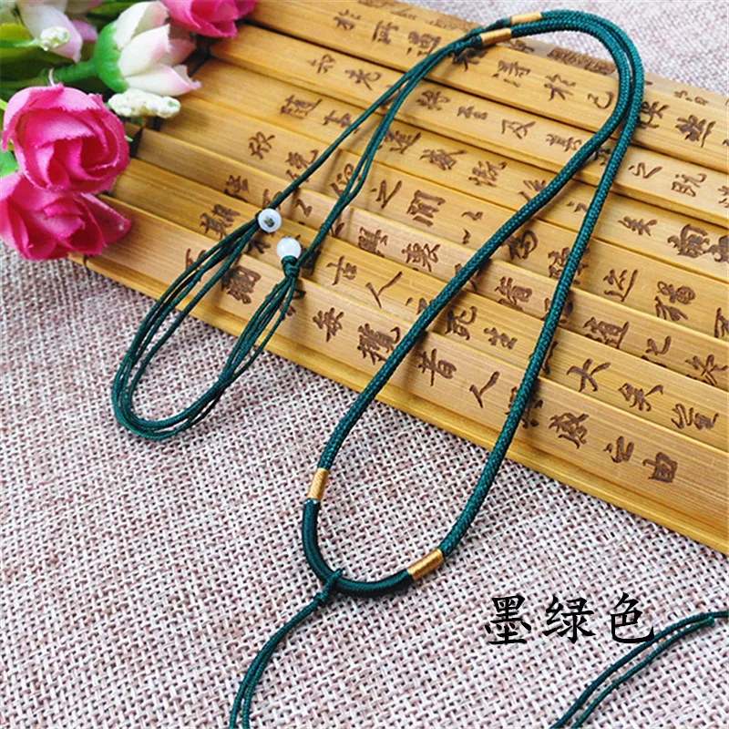 5 шт. ручной вязки ожерелье шелковая нить шнур с узлом для подвески-Золотая