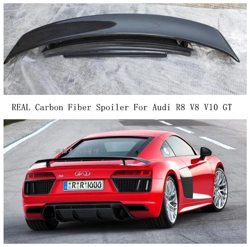 Спойлер для Audi R8 V8 V10 GT 2007 2008 2009 2010 2011 2012 2013 2014 2015 Высокое качество Настоящее