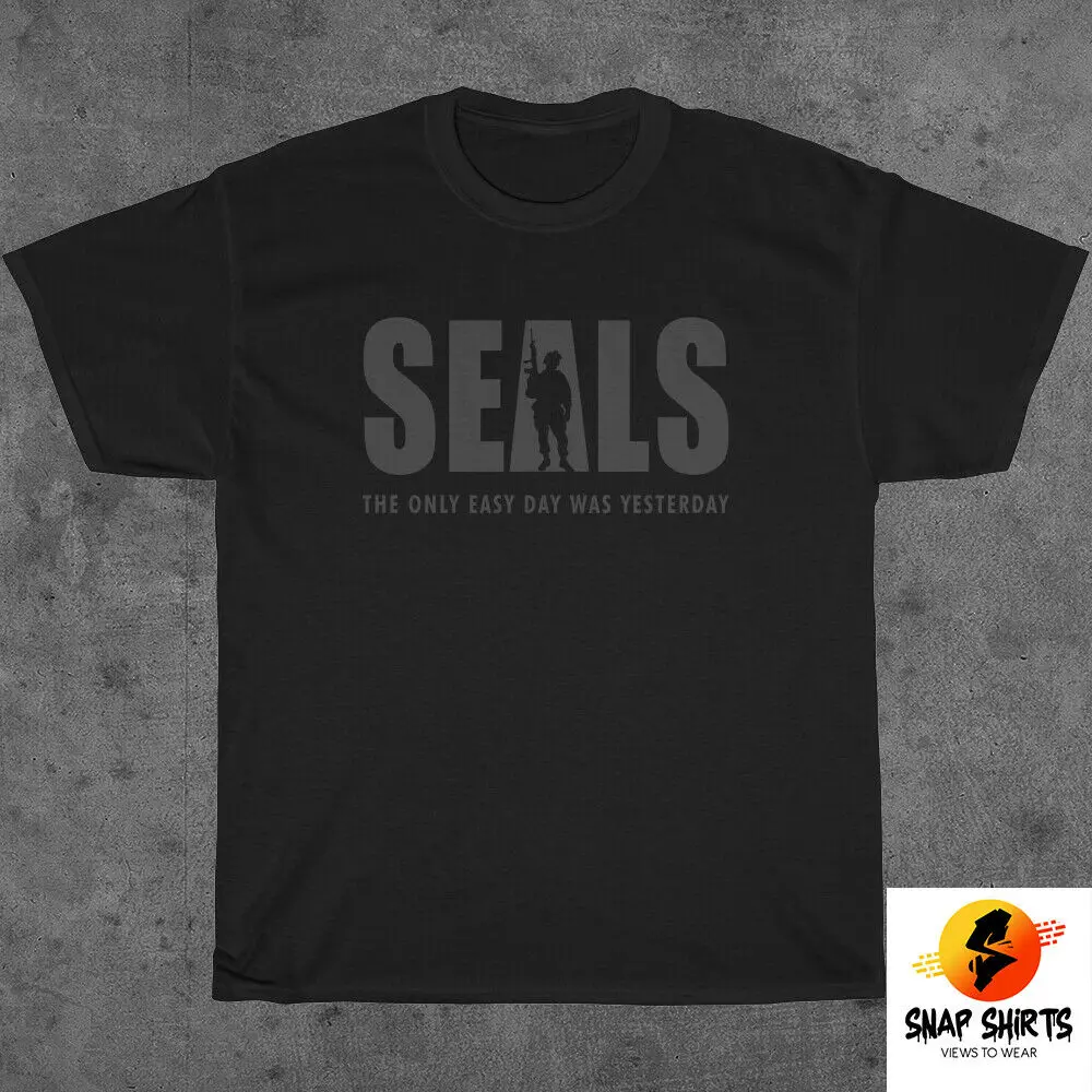Футболка NEW Navy Seals девиз-The Only Easy Day - US спецназ S-3 XL | Мужская одежда