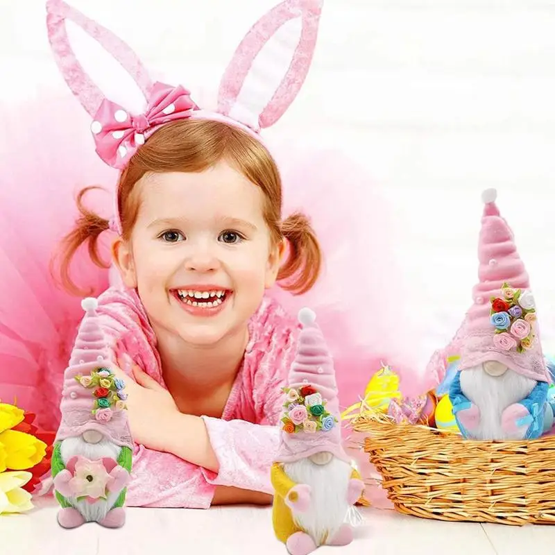 

2021 New Product Easter Flower Faceless Forest Old Doll Decoration Dwarf Creative Ornaments Man Day Mother's Q0P8