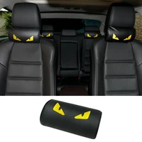 car seat head neck rest soft foam pu pillow leather cushion pad headrest and cervical protection