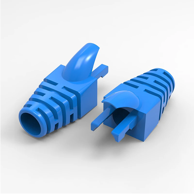 (50 шт./упак.) разноцветные муфты для ботинок из ПВХ кабельных пробок CAT6 RJ45 с
