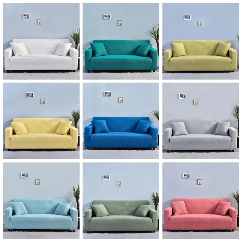 

Colorful Bubble Knitted Sofa Cover for Living Room Non-slip for L-shaped Stretch Slipcovers Furniture Protector Couch Cover