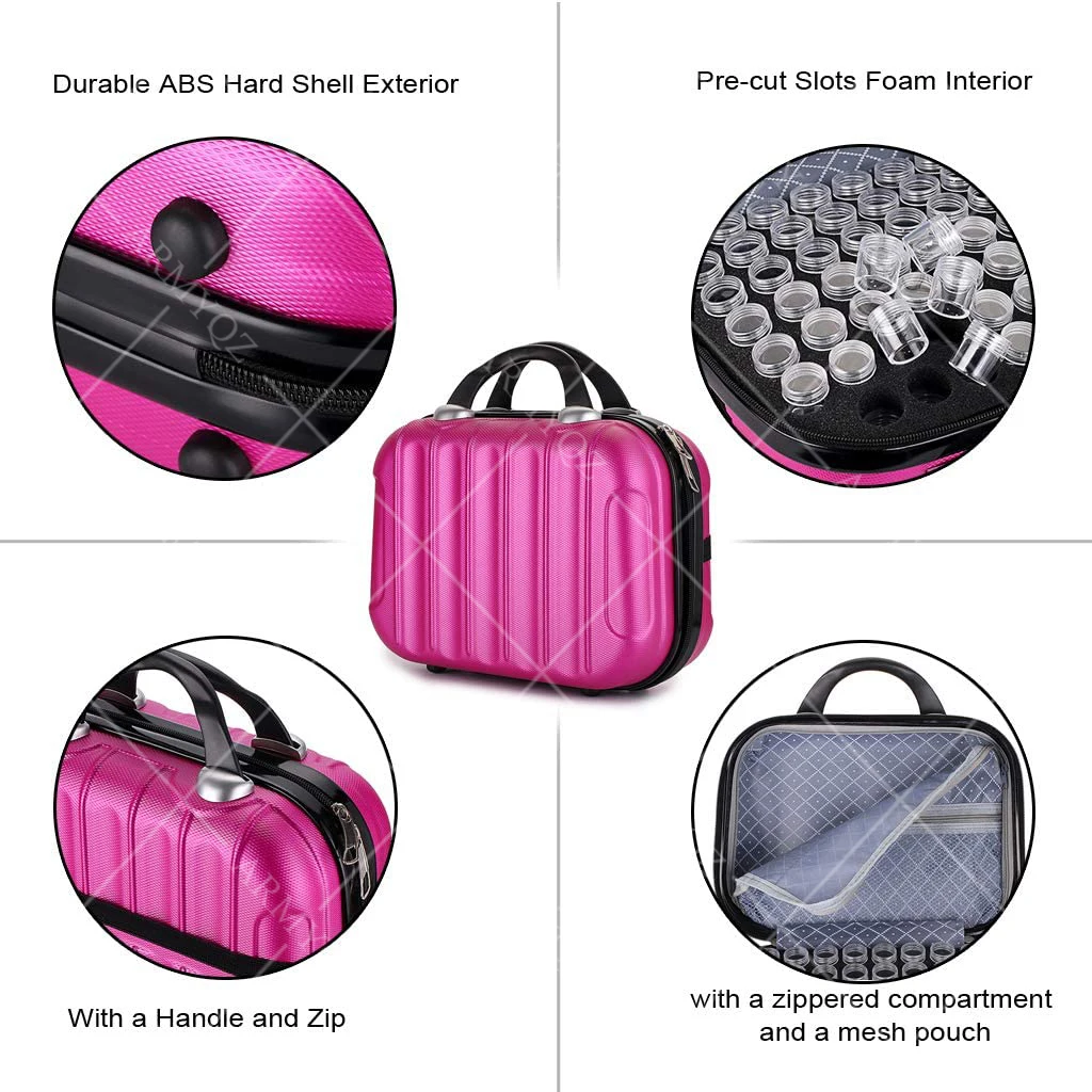

PDMDOG 132 Bottle Diamond Painting Storage Box Bead Container Embroidery Accessories Diamond Bead Storage Bag