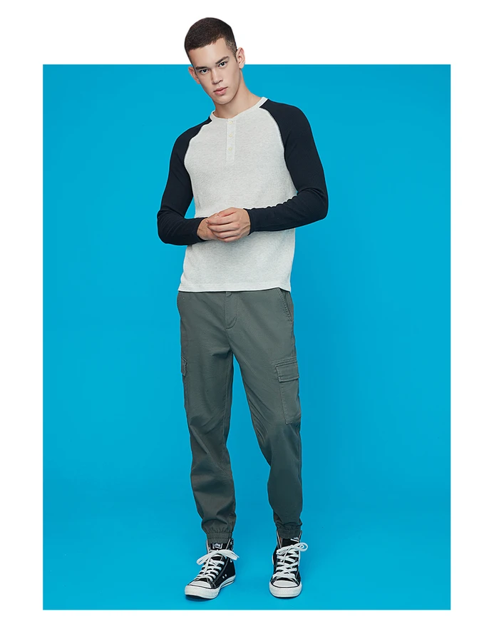 Giordano Мужская футболка с горлышком и вафельным воротником, Camiseta Masculina, контрастный цвет, легкая Толстая Мягкая футболка Poleras Hombre 01029796