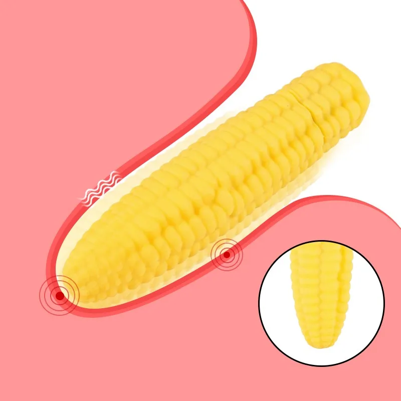 Унисекс силиконовый вибратор &quotКукуруза&quot Сильная вибрационная Анальная