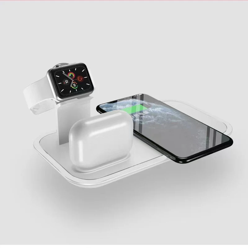 

3 in 1 Wireless Charging For iPhone11 12Pro XS Max X XR Apple Watch Airpods Pro For Samsung Huawei xiaomi 15w Fast Charger Stand