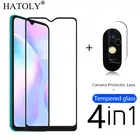 Защитное стекло 4 в 1 для Xiaomi Redmi 9A, закаленное стекло для Xiaomi Redmi 9, 9C, 8A, 7A, 6A, Note 8T, 9S, 9 Pro, защита экрана камеры