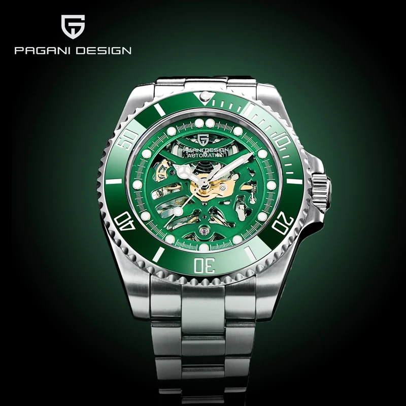Новинка 2020 часы PAGANI DESIGN для мужчин механические часы-скелетоны деловые
