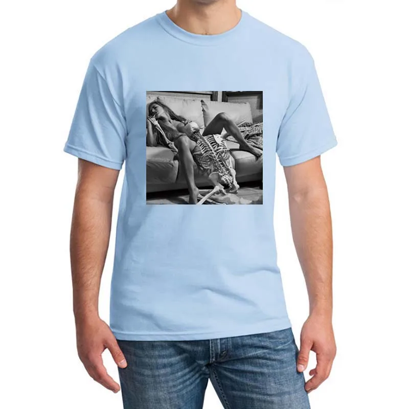 Мужская модная футболка европейского размера для сексуальных девушек сделай сам