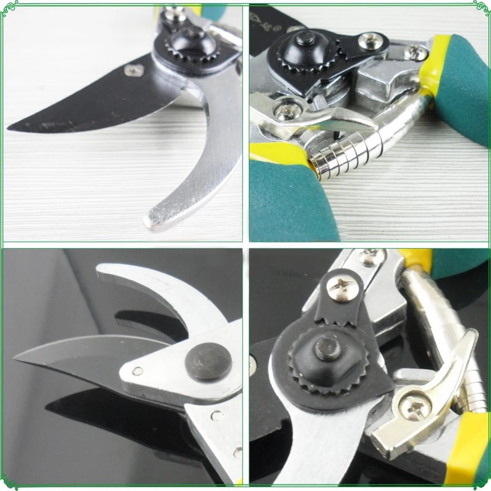 

1Pc Fruit Tree Gardening Pruning Shears High-Quality Garden Tools Steel Leaf Spring Elbow Pruning Shears with Safety Lock Design